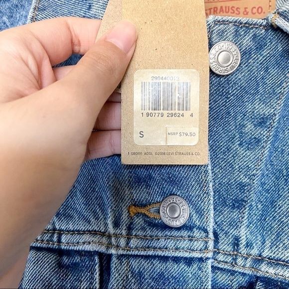 Levi’s Ex-BF Trucker Jacket Custom S - Picture 6 of 11